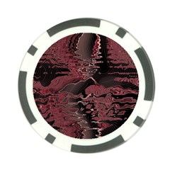 Red Black Abstract Art Poker Chip Card Guard (10 Pack) by SpinnyChairDesigns