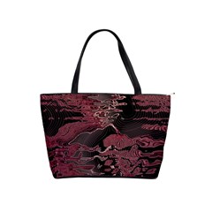 Red Black Abstract Art Classic Shoulder Handbag by SpinnyChairDesigns