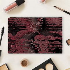 Red Black Abstract Art Cosmetic Bag (large) by SpinnyChairDesigns