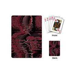 Red Black Abstract Art Playing Cards Single Design (mini) by SpinnyChairDesigns