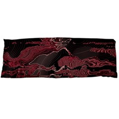 Red Black Abstract Art Body Pillow Case (dakimakura) by SpinnyChairDesigns