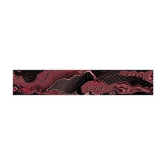 Red Black Abstract Art Flano Scarf (mini) by SpinnyChairDesigns