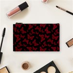 Red and Black Butterflies Cosmetic Bag (Small) Front