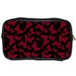 Red and Black Butterflies Toiletries Bag (One Side) Front