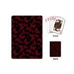 Red and Black Butterflies Playing Cards Single Design (Mini) Back