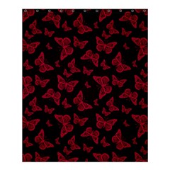 Red And Black Butterflies Shower Curtain 60  X 72  (medium)  by SpinnyChairDesigns