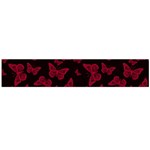 Red and Black Butterflies Large Flano Scarf  Back