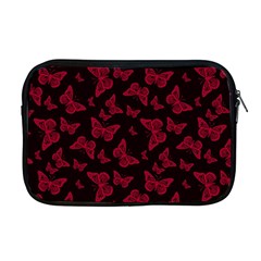 Red And Black Butterflies Apple Macbook Pro 17  Zipper Case by SpinnyChairDesigns