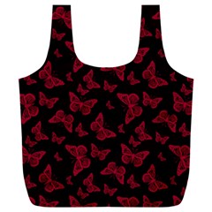 Red And Black Butterflies Full Print Recycle Bag (xxl) by SpinnyChairDesigns