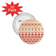 Boho Red Gold 1 75  Buttons (10 Pack) by SpinnyChairDesigns