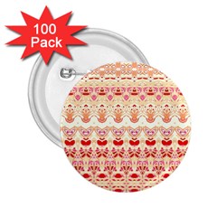 Boho Red Gold 2 25  Buttons (100 Pack)  by SpinnyChairDesigns