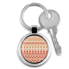 Boho Red Gold Key Chain (round) by SpinnyChairDesigns