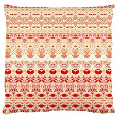 Boho Red Gold Standard Flano Cushion Case (two Sides) by SpinnyChairDesigns