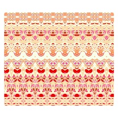 Boho Red Gold Double Sided Flano Blanket (small)  by SpinnyChairDesigns