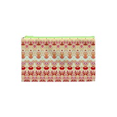 Boho Red Gold Cosmetic Bag (xs) by SpinnyChairDesigns