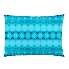 Boho Aqua Blue Pillow Case