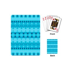 Boho Aqua Blue Playing Cards Single Design (Mini)