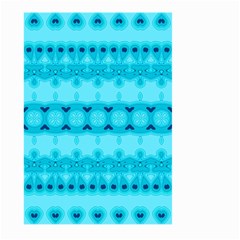 Boho Aqua Blue Large Garden Flag (Two Sides)