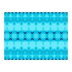 Boho Aqua Blue Double Sided Flano Blanket (Mini) 