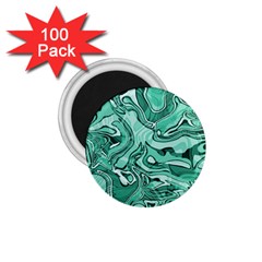 Biscay Green Swirls 1 75  Magnets (100 Pack)  by SpinnyChairDesigns