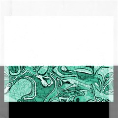 Biscay Green Swirls Rectangular Jigsaw Puzzl by SpinnyChairDesigns