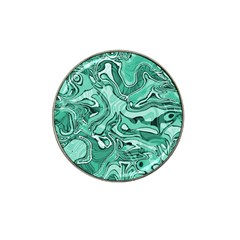 Biscay Green Swirls Hat Clip Ball Marker by SpinnyChairDesigns