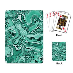 Biscay Green Swirls Playing Cards Single Design (rectangle) by SpinnyChairDesigns