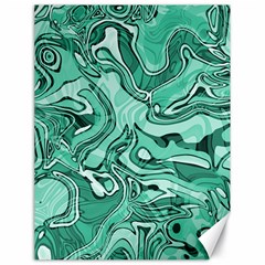 Biscay Green Swirls Canvas 18  X 24  by SpinnyChairDesigns