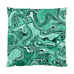 Biscay Green Swirls Standard Cushion Case (one Side) by SpinnyChairDesigns