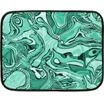 Biscay Green Swirls Fleece Blanket (Mini) 35 x27  Blanket