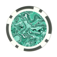 Biscay Green Swirls Poker Chip Card Guard (10 Pack) by SpinnyChairDesigns