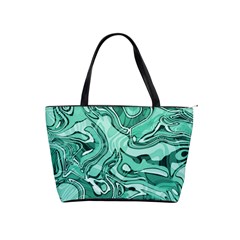 Biscay Green Swirls Classic Shoulder Handbag by SpinnyChairDesigns