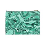 Biscay Green Swirls Cosmetic Bag (Large) Back