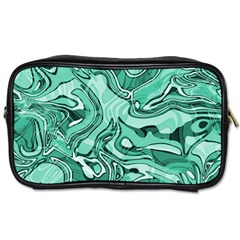 Biscay Green Swirls Toiletries Bag (two Sides) by SpinnyChairDesigns