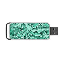 Biscay Green Swirls Portable Usb Flash (one Side) by SpinnyChairDesigns