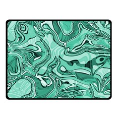 Biscay Green Swirls Double Sided Fleece Blanket (small)  by SpinnyChairDesigns