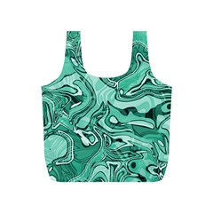 Biscay Green Swirls Full Print Recycle Bag (s) by SpinnyChairDesigns