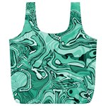 Biscay Green Swirls Full Print Recycle Bag (XL) Front