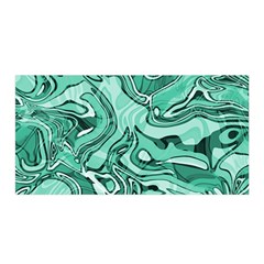 Biscay Green Swirls Satin Wrap by SpinnyChairDesigns