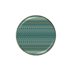 Boho Teal Green Stripes Hat Clip Ball Marker (10 Pack) by SpinnyChairDesigns