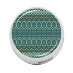 Boho Teal Green Stripes 4-port Usb Hub (two Sides) by SpinnyChairDesigns