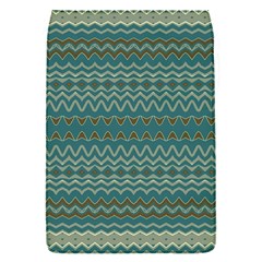 Boho Teal Green Stripes Removable Flap Cover (s) by SpinnyChairDesigns