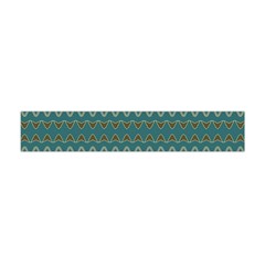 Boho Teal Green Stripes Flano Scarf (mini) by SpinnyChairDesigns