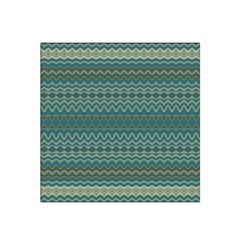 Boho Teal Green Stripes Satin Bandana Scarf by SpinnyChairDesigns