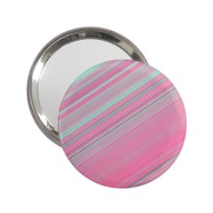 Turquoise And Pink Striped 2 25  Handbag Mirrors by SpinnyChairDesigns