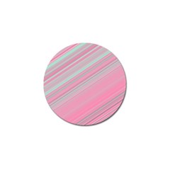 Turquoise And Pink Striped Golf Ball Marker by SpinnyChairDesigns