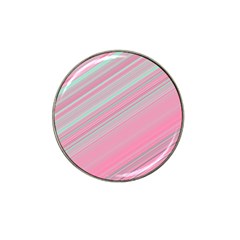 Turquoise And Pink Striped Hat Clip Ball Marker (10 Pack) by SpinnyChairDesigns