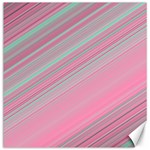 Turquoise and Pink Striped Canvas 20  x 20  19 x19.27  Canvas - 1