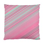 Turquoise and Pink Striped Standard Cushion Case (Two Sides) Front