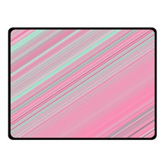 Turquoise And Pink Striped Fleece Blanket (small) by SpinnyChairDesigns